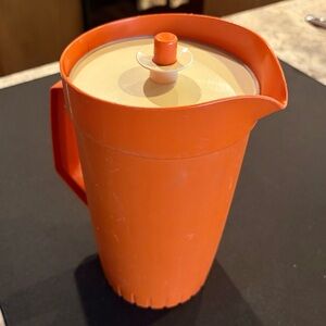Tupperware Orange Pitcher